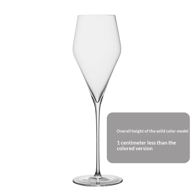 Hand-Blown Crystal Champagne Glasses. Tulip Profile — view 3