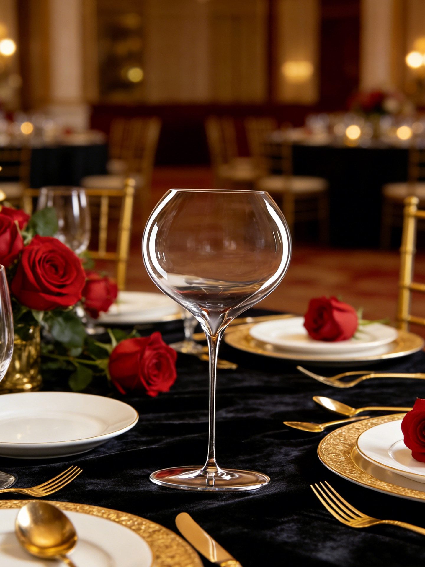 Large-Bowl Crystal Red Wine Glass. Burgundy Profile — view 3