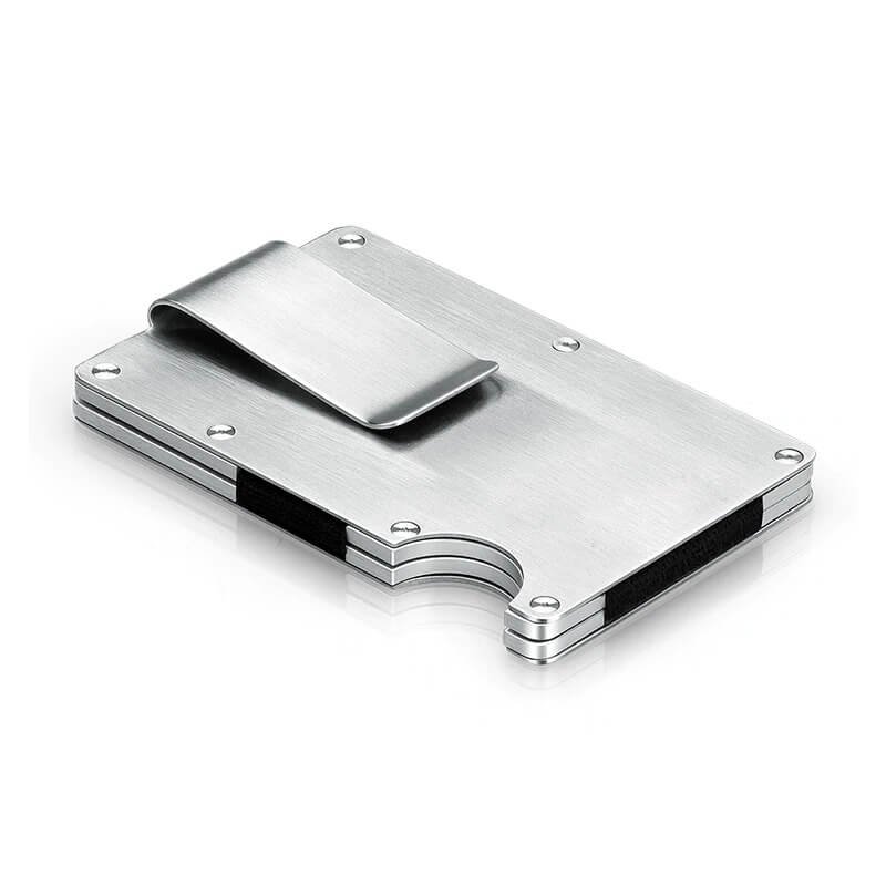 Slim Metal RFID Blocking Card Wallet. Pop-Up Mechanism