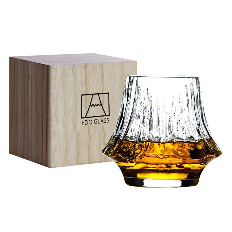 Mount Fuji Whisky Glass with Wooden Gift Box, 220ml — view 1