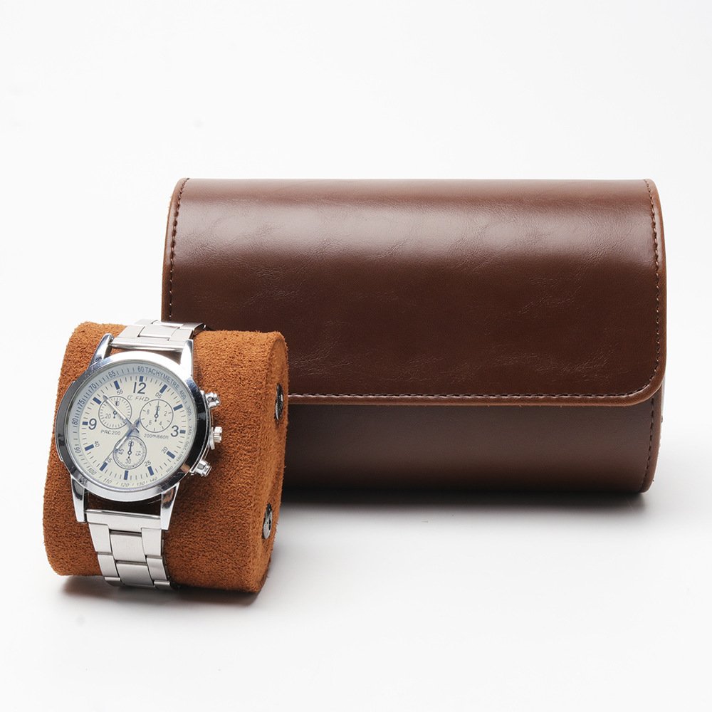 Travel Watch Roll. Holds 2 Watches, Padded Compartments