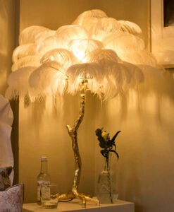 Feather Lamp Bedside On