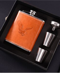 Portable Stainless Steel Whisky Decanter Set | Home Bar Gift for Men