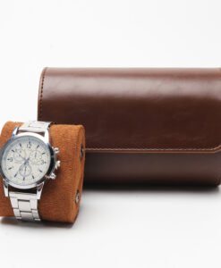 Leather-Look Watch Roll | Travel Case for 2 Watches